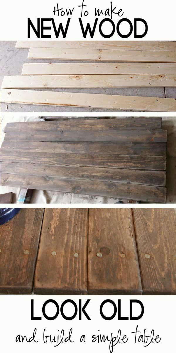 Make new wood look like old wood.