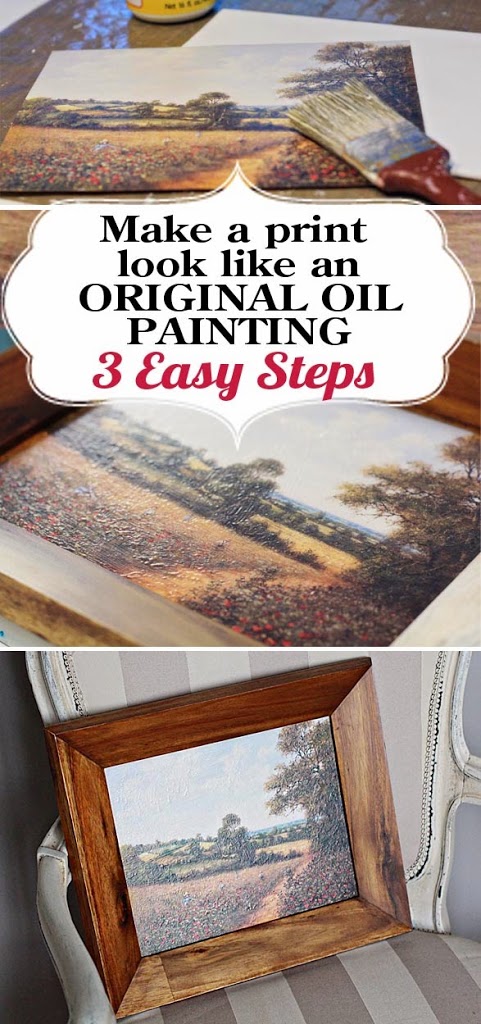 How To Create A DIY Faux Oil Painting On A Budget - A Home Is Announced