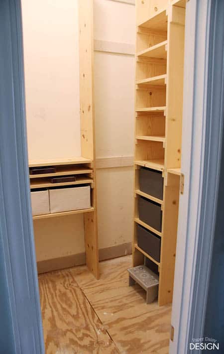 Built In DIY Custom Closet Cabinets