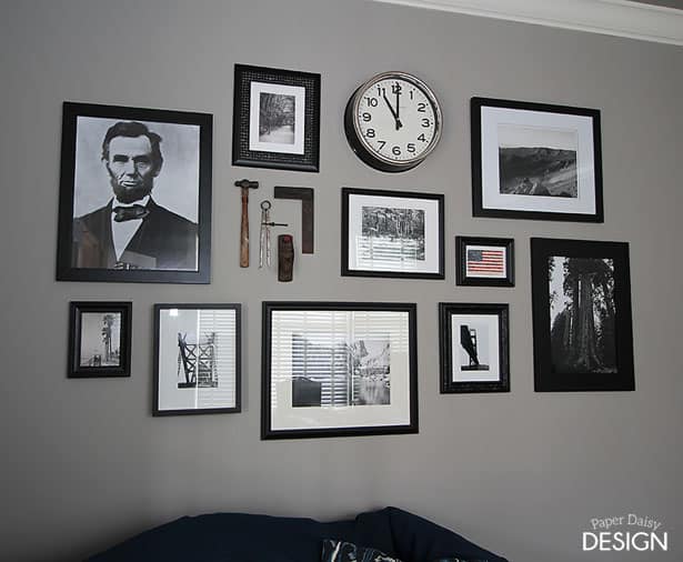 Office Black & White Gallery Wall