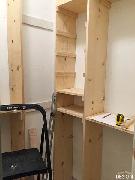 How to build custom closet shelves - * View Along the Way *