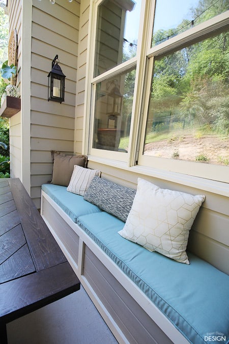 Porch with deals bench seating