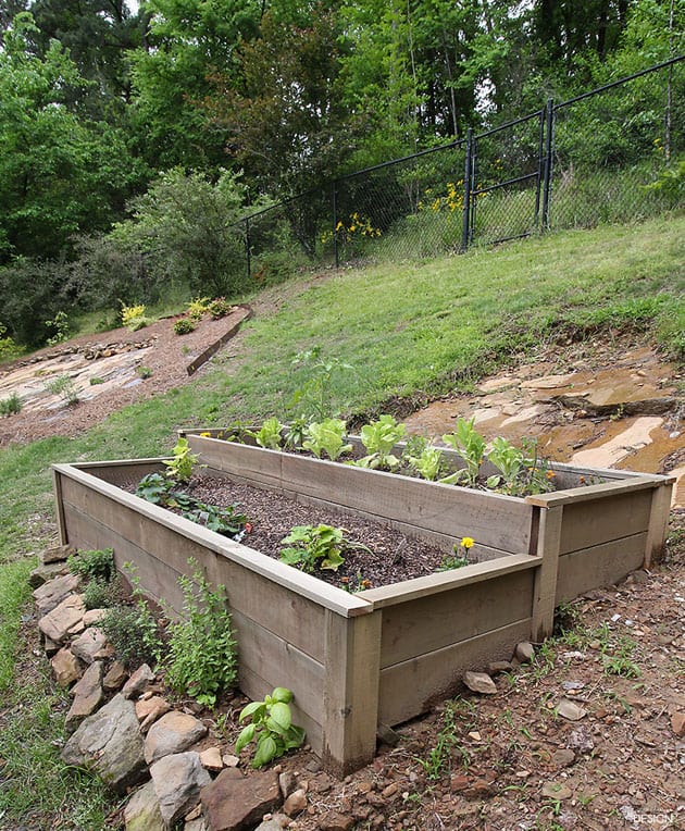 Organic Raised Bed On A Sloped Yard, Building Garden Beds On Slope