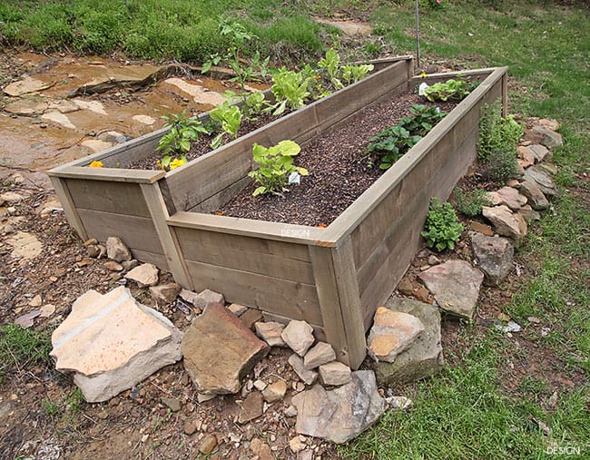 Organic Raised Bed On A Sloped Yard, How To Build A Raised Garden Box On Slope