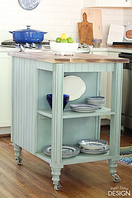 DIY Kitchen Island Cart - Deeply Southern Home