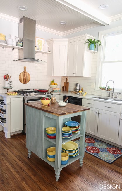 DIY Kitchen Island Cart - Deeply Southern Home