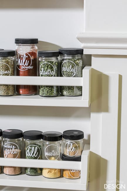 Easy Mason Jar Spice Rack Tutorial