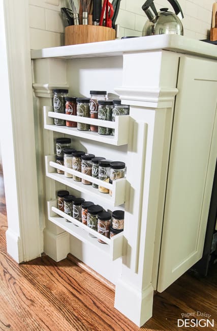 Easy Built-in Spice Rack {Bekvam Ikea Hack 