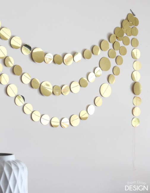 White paper circle deals garland