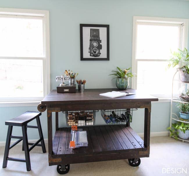 Industrial craft store table