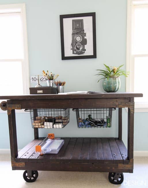 DIY Kitchen Island Cart - Deeply Southern Home