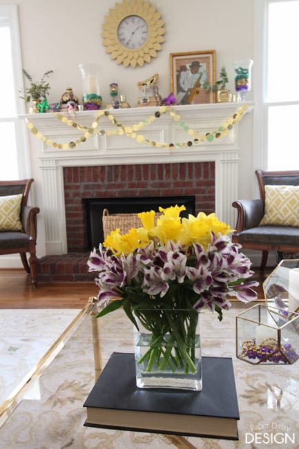 Happy Mardi Gras! Decorate with easy to make crafts - Deeply Southern Home