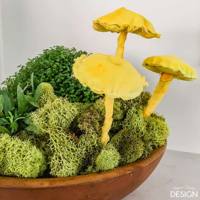 Moss Garden & Mushroom Centerpiece | DeeplySouthernHome