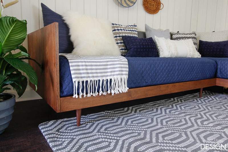 Mid century modern on sale trundle bed