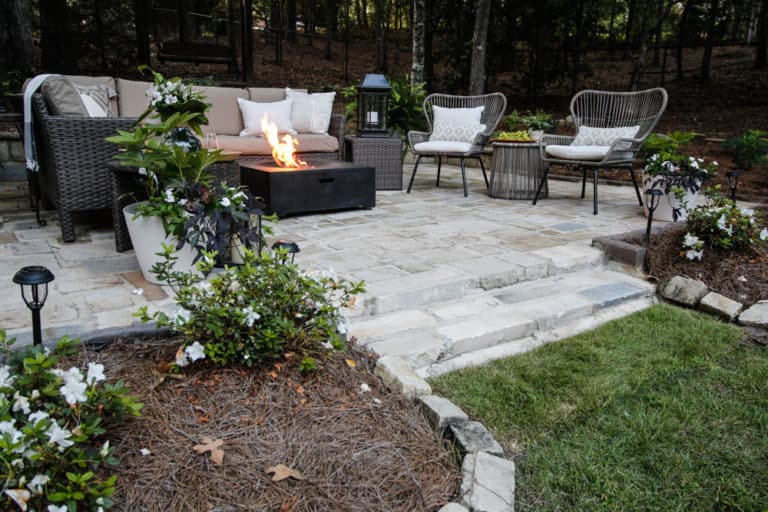 Recycled Stone Patio & Outdoor Oasis - Deeply Southern Home