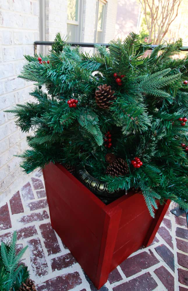 Holiday Tree Planter and Bringing Christmas to the Front Porch - Deeply ...