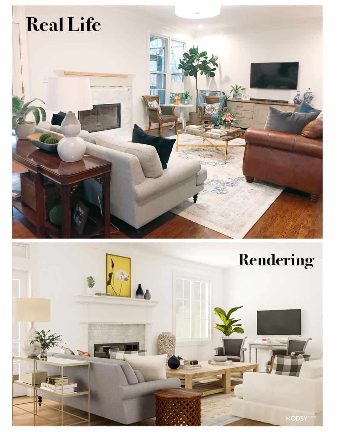 Try Before You Buy Modsy And Our Living Room Makeover Deeply Southern Home