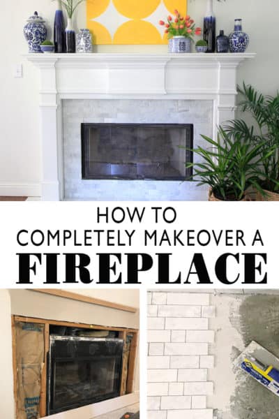 Marble Tile Fireplace Makeover - Deeply Southern Home