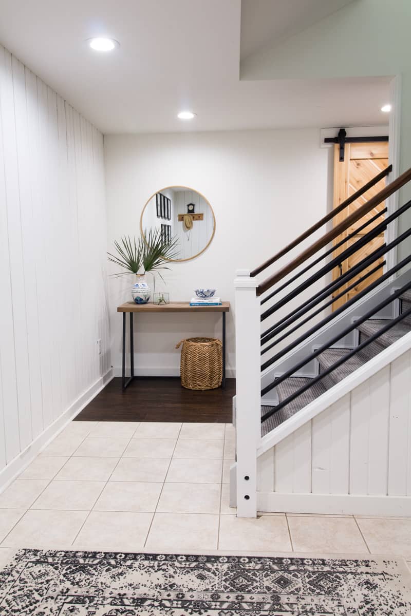 basement painted stairs