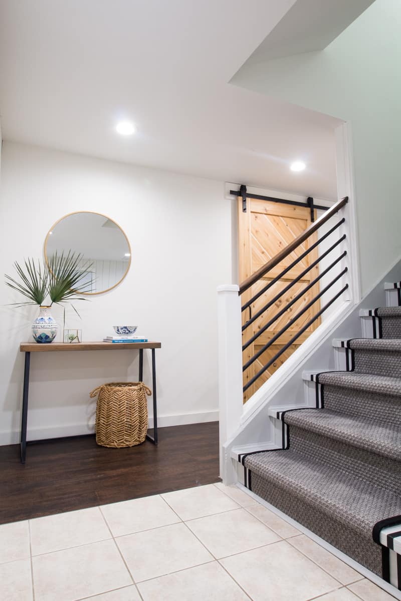 How to Paint Stairs and the Striped Staircase Makeover