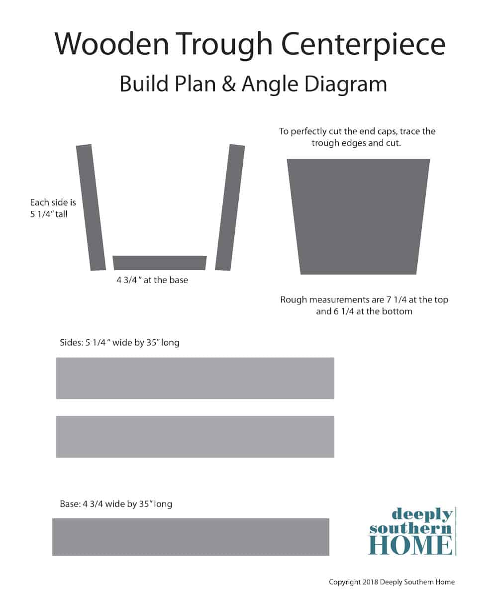 wooden trough centerpiece plans