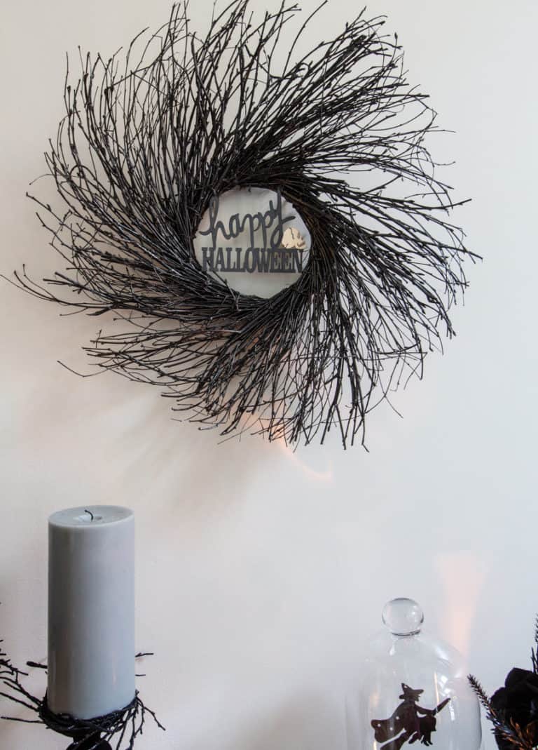 Simple Twig Halloween Wreath Deeply Southern Home