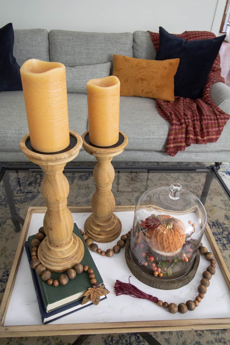 Wood Bead Garland with Fall Leaf Charms - Deeply Southern Home