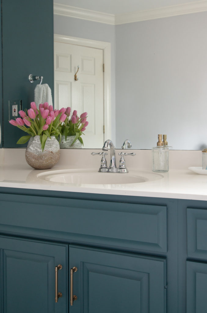 painted cabinets bathroom