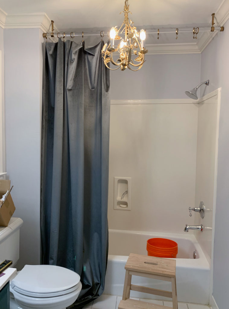 Drama To An Ordinary Bathroom, Lucite Shower Curtain Rod