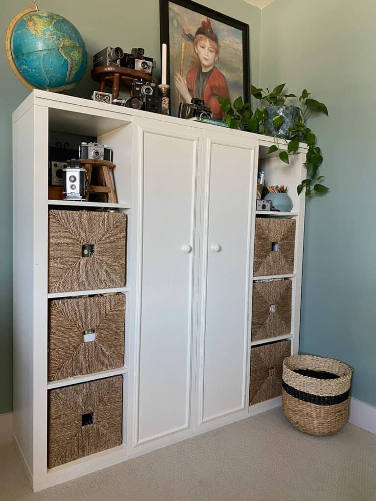 New Again: An Ikea Kallax Hack or How to add sliding doors to any  bookshelf. - Deeply Southern Home