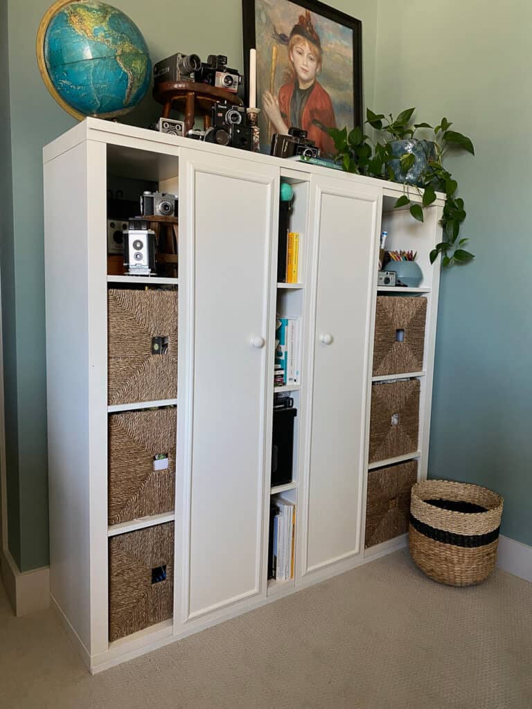 New Again: An Ikea Kallax Hack or How to add sliding doors to any  bookshelf. - Deeply Southern Home