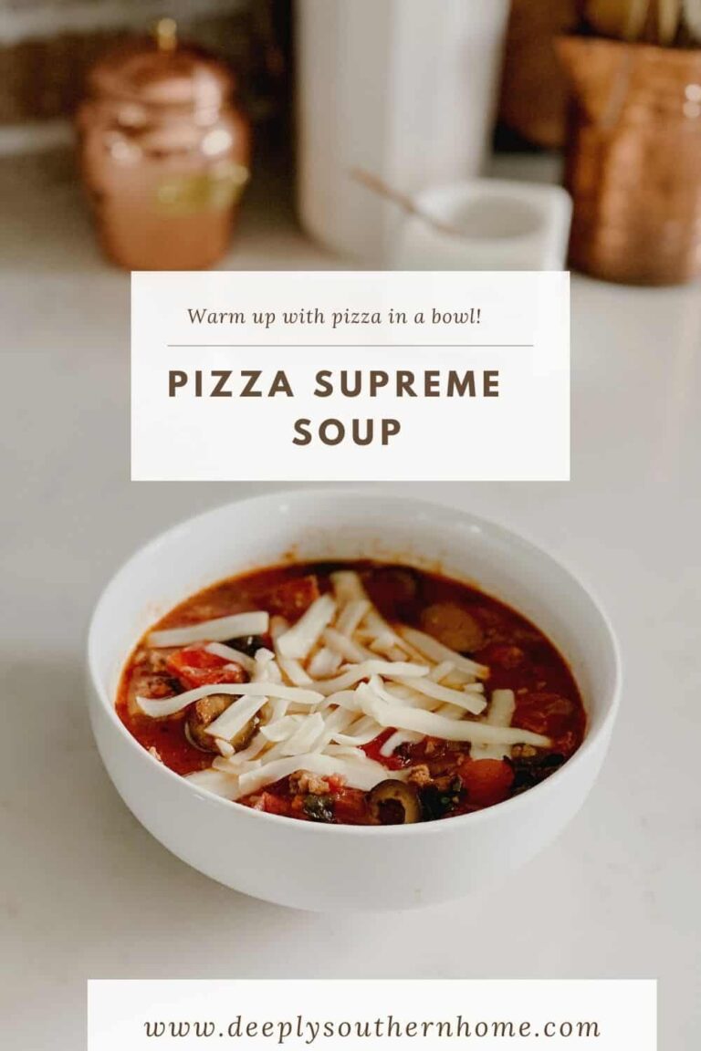 Pizza Supreme Soup - Deeply Southern Home