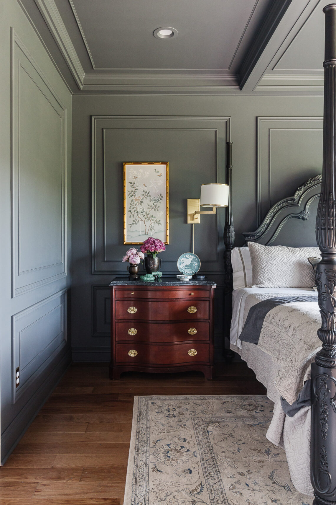 One Room Challenge Reveal of the Moody Traditional Main Bedroom Spring ...