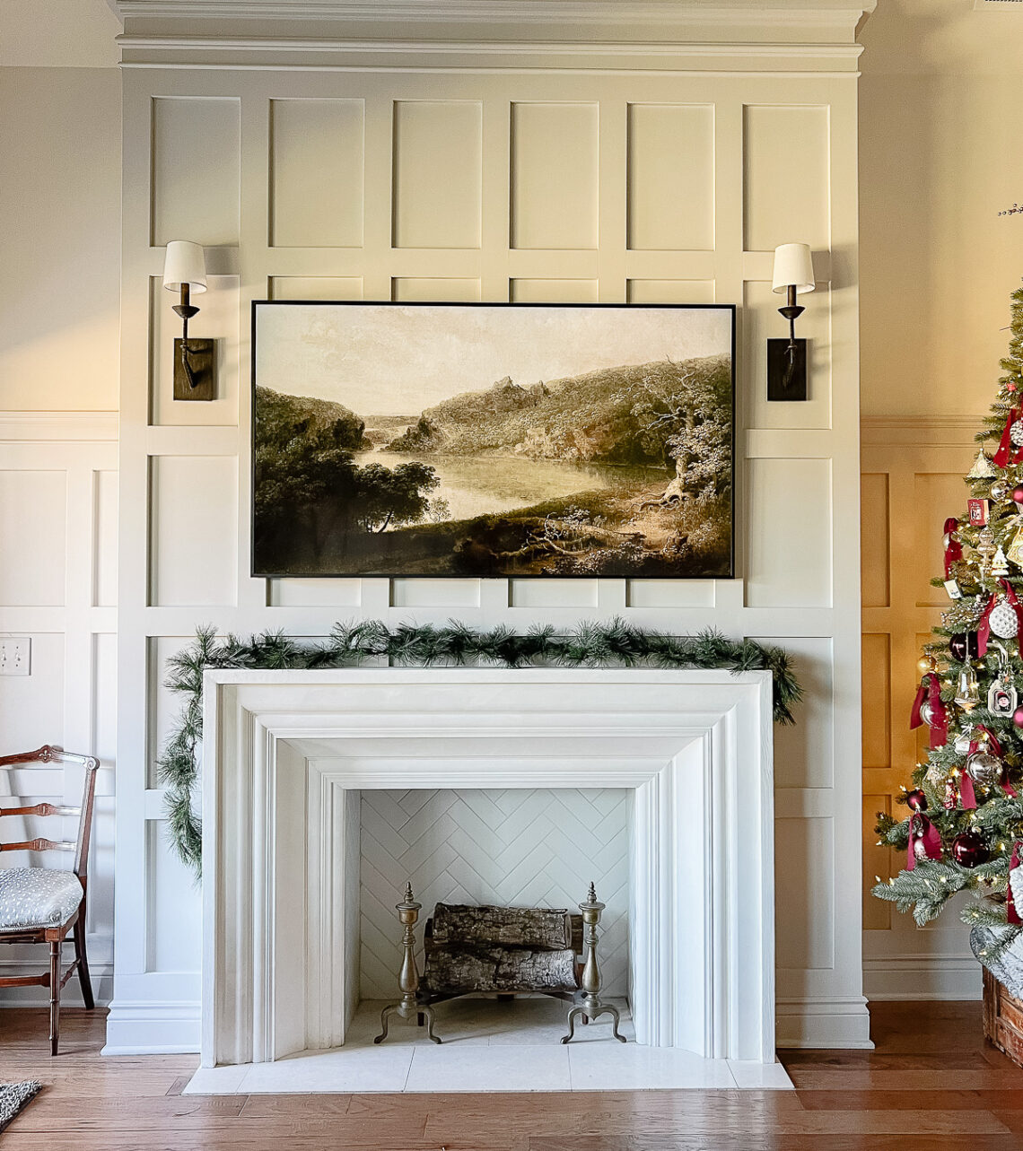 Classic Burgundy and Silver Mantel - Deeply Southern Home