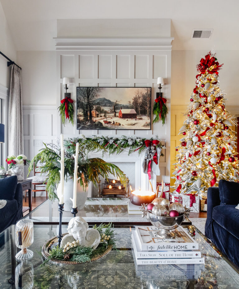 A Snowy, Silver Christmas Home Tour - Deeply Southern Home