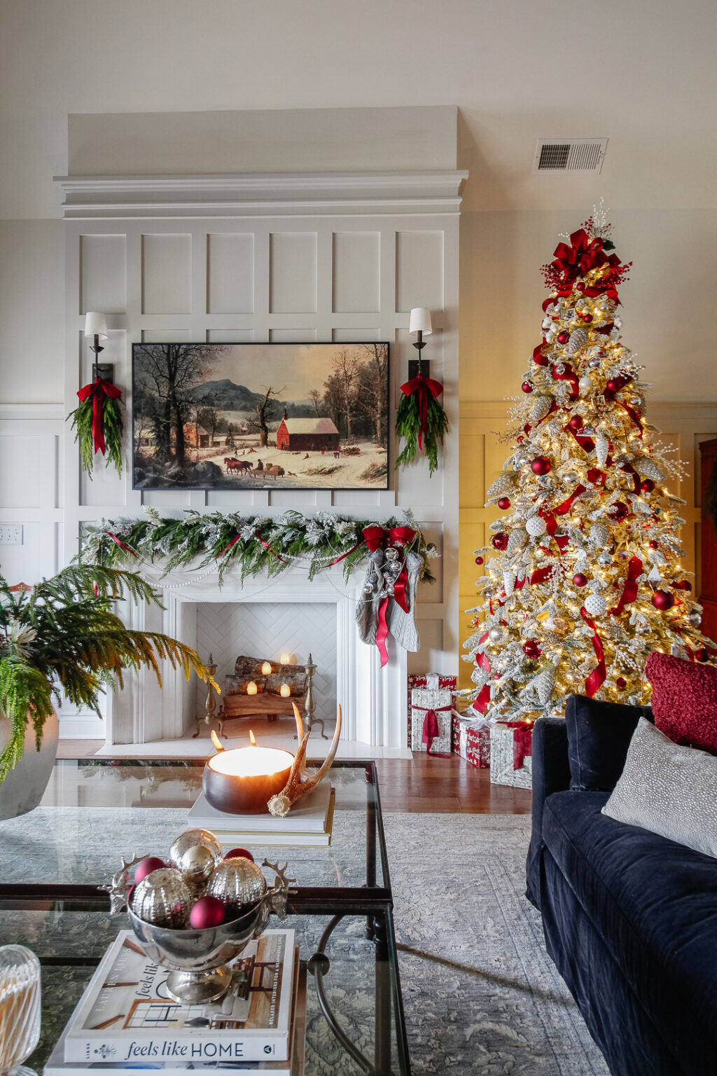 A Snowy, Silver Christmas Home Tour